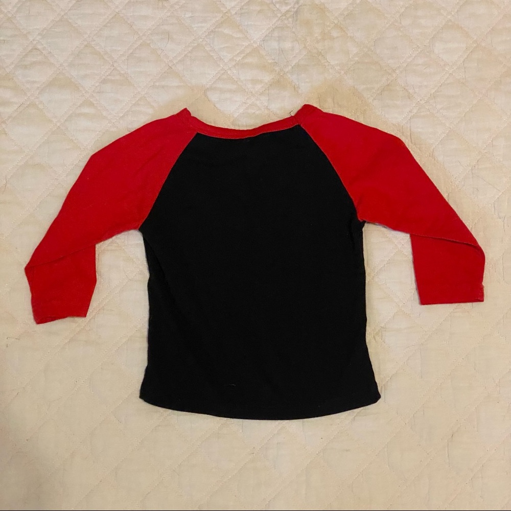 “Resting Grinch face” baby baseball style tee. Cute for Christmas - Picture 4 of 5